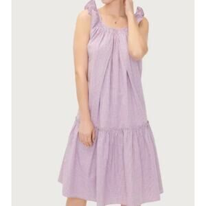 Hatch Smocked Secret Nursing Dress Lilac Gingham NEW size Small 1